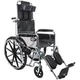thumbnail image 1 of Karman KN-880 KN-880-E Reclining Wheelchair with Removable Armrest and Elevating Legrest, 18" Seat Width & Free Wheelchair Seatbelt!, 1 of 1