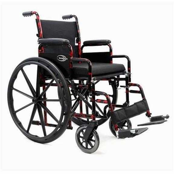 Karman LT-770Q 18 in. Lightweight Wheelchair, Red Streak