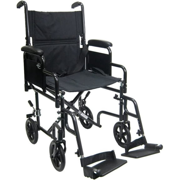 Karman Lightweight Transport Wheelchair with Removable Armrest