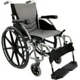 thumbnail image 1 of Karman S-115 25 lbs Ultra Lightweight Ergonomic Wheelchair with Removable Footrest and MAG Wheels in Silver, 1 of 1