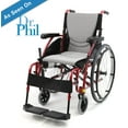 thumbnail image 1 of Karman S-115 Ergonomic Ultra Lightweight Manual Wheelchair with Quick Release Axles, Rose Red, 18" Seat Width, 1 of 5