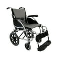 thumbnail image 1 of Karman S-Ergo 115 16" seat Ergonomic Transport Wheelchair with Swing Away Footrest in Silver, 1 of 5