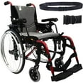 thumbnail image 1 of Karman S-Ergo 305 Lightweight Ergonomic Wheelchair S-ERGO305Q16RS, 29 lbs, Quick Release Wheels, Frame Rose Red, Seat Size 16"W X 17"D, Factory Adjustable Seat Height Default 19" Floor to Seat, 1 of 9