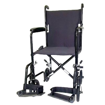 Karman T-2017 17 Inch Seat Width Transporter with Fixed Full Armrests with Folding Backrest