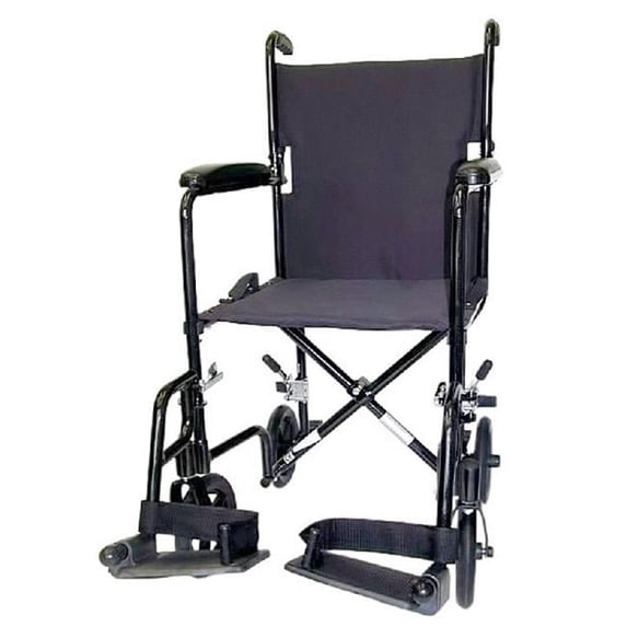 Karman T-2017 17 Inch Seat Width Transporter with Fixed Full Armrests with Folding Backrest