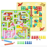 Karmas Product Children Toys 2-in-1 Flying Chess + Traffic Maze on Board Game Eduactional Handcraft Toys for Kids Family Interactive Game