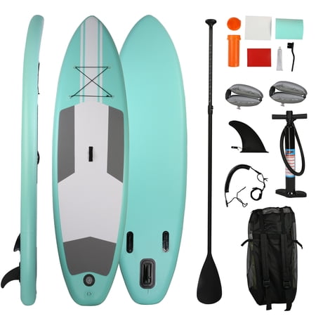 Karmas Product Inflatable Paddle Boards Ultra-Light Stand up Paddle Board 10' Long 6" Thick Surf Board Accessories & Carry Bag Bottom Fin Paddling Surf Control, Non-Slip Deck 31 inch Wide Stance