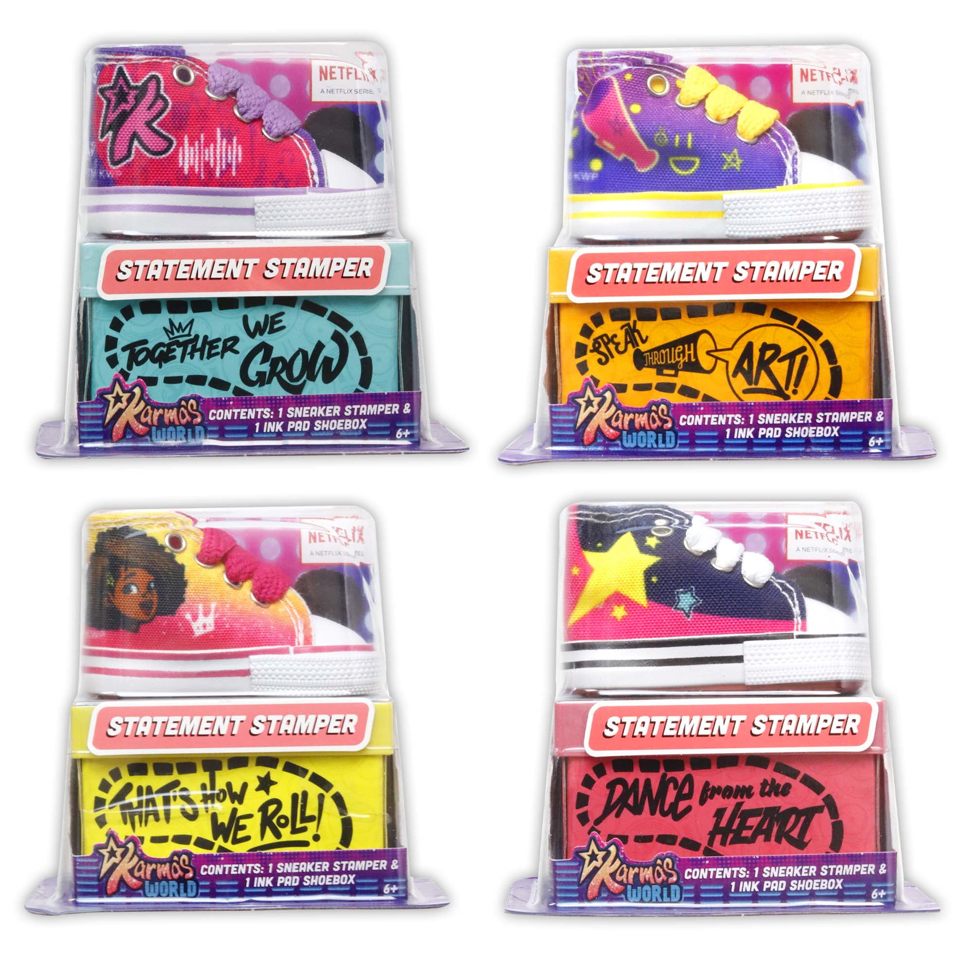 Karmas World Statement Activity Rubber Stamp Set, 1 Sneaker Stampers, for Ages 3+