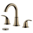 thumbnail image 1 of Karmel Double Handle Gold Widespread Bathroom Faucet with Drain Assembly with Overflow, 1 of 1