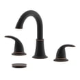 thumbnail image 1 of Karmel Double Handle Oil Rubbed Bronze Widespread Bathroom Faucet with Drain Assembly with Overflow, 1 of 1