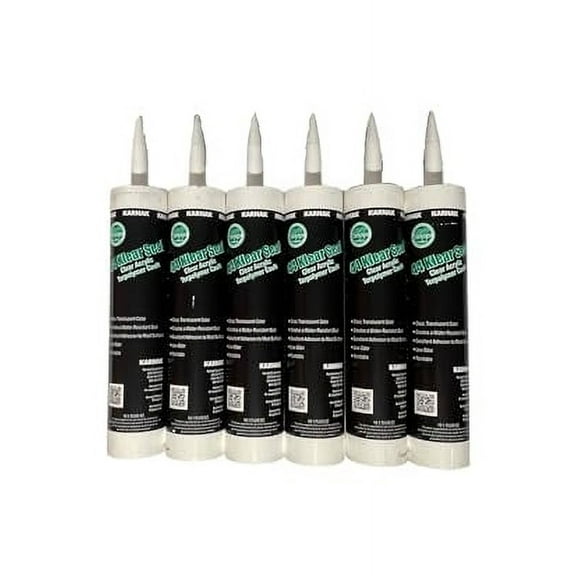 Karnak 44 Klear Waterproof Caulk (10.1oz) Creates a Clear Water-Resistant Seal Outstanding Adhesion and Flexibility Exterior/Interior Application - Water-Based Low VOC (Pack