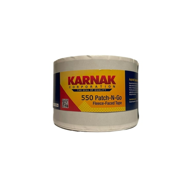 Karnak 550F-04 Fleece Faced Patch-N-Go Waterproof Tape: Reinforces, Seals & Waterproofs Leaky TPO, EPDM, RV & Mobile Home Roofs-Absorbent Fabric Face-High Temp Butyl Rubber Sealant(4" x65.5')