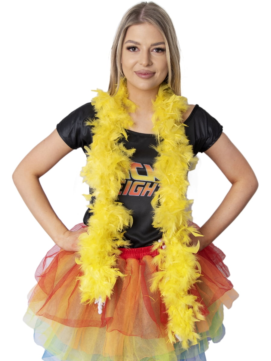 Karnival Costumes 60g Yellow Feathered Boa Costume Accessory