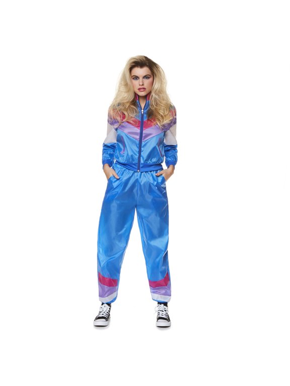 80s Blue Shell Suit Women's Costume X-Small 2-4