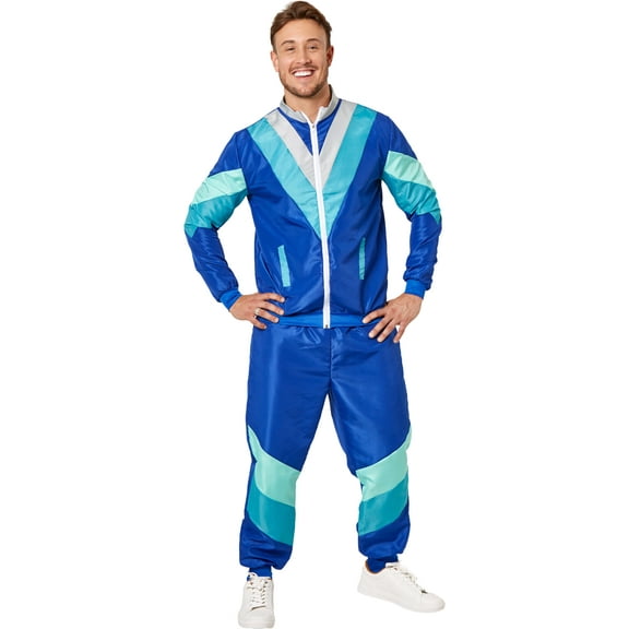 Karnival Costumes 80s Shell Suit Men's Costume Medium 38-40