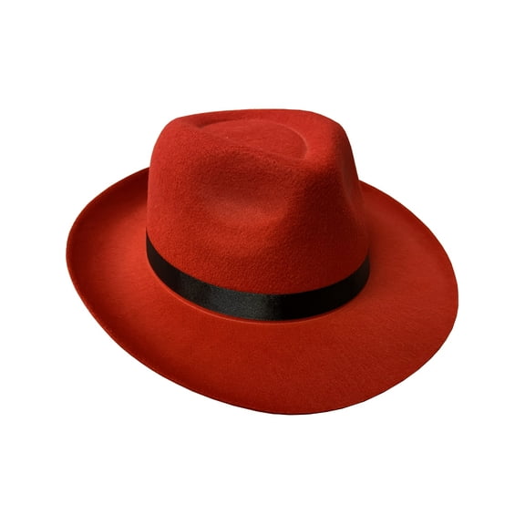 Karnival Costumes Adult's Red 20s Gangster Fedora Hat Costume Accessory