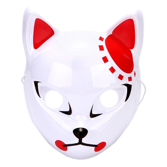 Adult's Red Ear Anime Cat Slayer Mask Costume Accessory