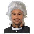 thumbnail image 1 of Karnival Costumes Adult's White Colonial Court Judge Legislator Wig Costume Accessory, 1 of 2