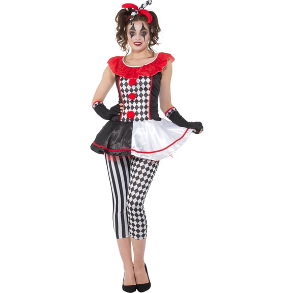 Carnival Harlequin Jester Women's Costume Small 6-8