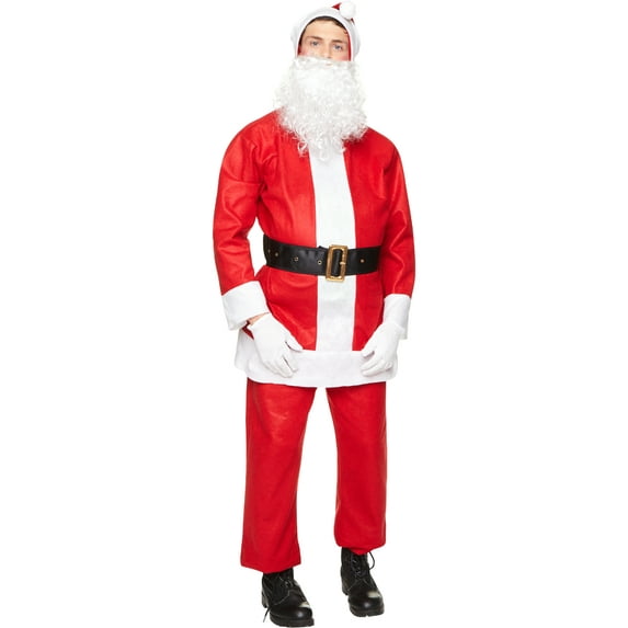 Deluxe Christmas Santa Claus Suit Men's Costume Small 34-36