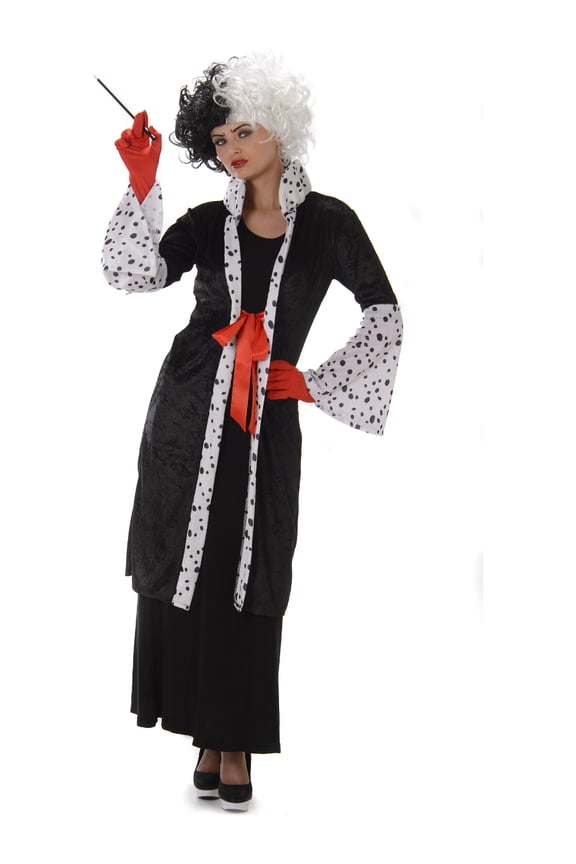 Madame Evil Dalmatian Smuggler Villain Women's Costume Medium 10-12