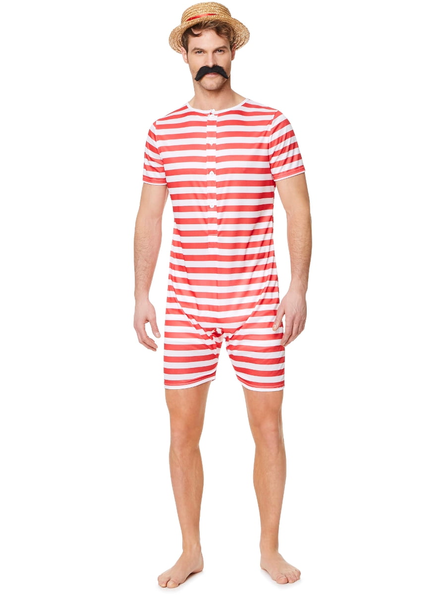 Karnival Costumes Old Time 20s Bathing Suit Men s Costume X Large 46 48 Walmart