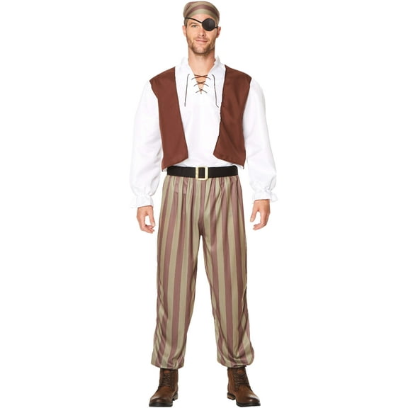 Seven Seas Ship Wrecked Pirate Men's Costume Small 34-36