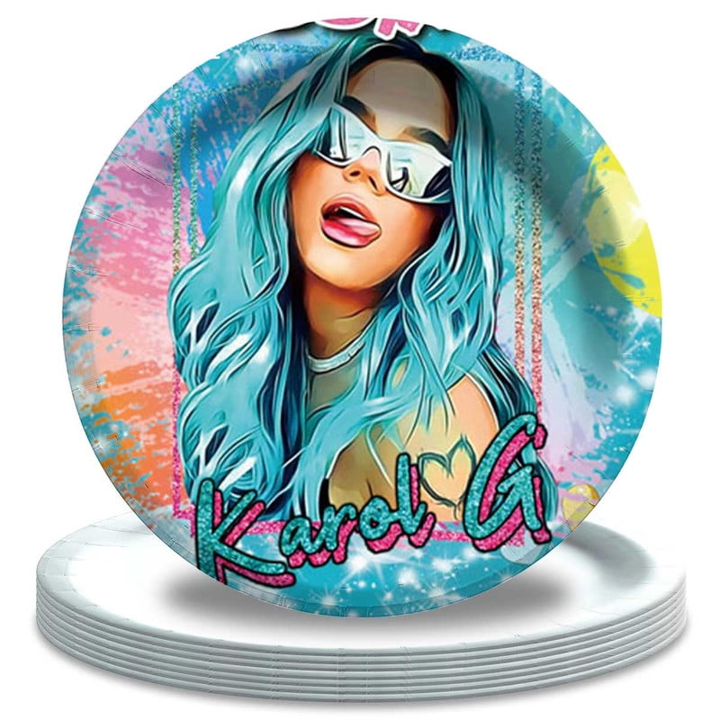 Karol G Birthday Decorations Plates Party Supplies Tableware Disposable ...