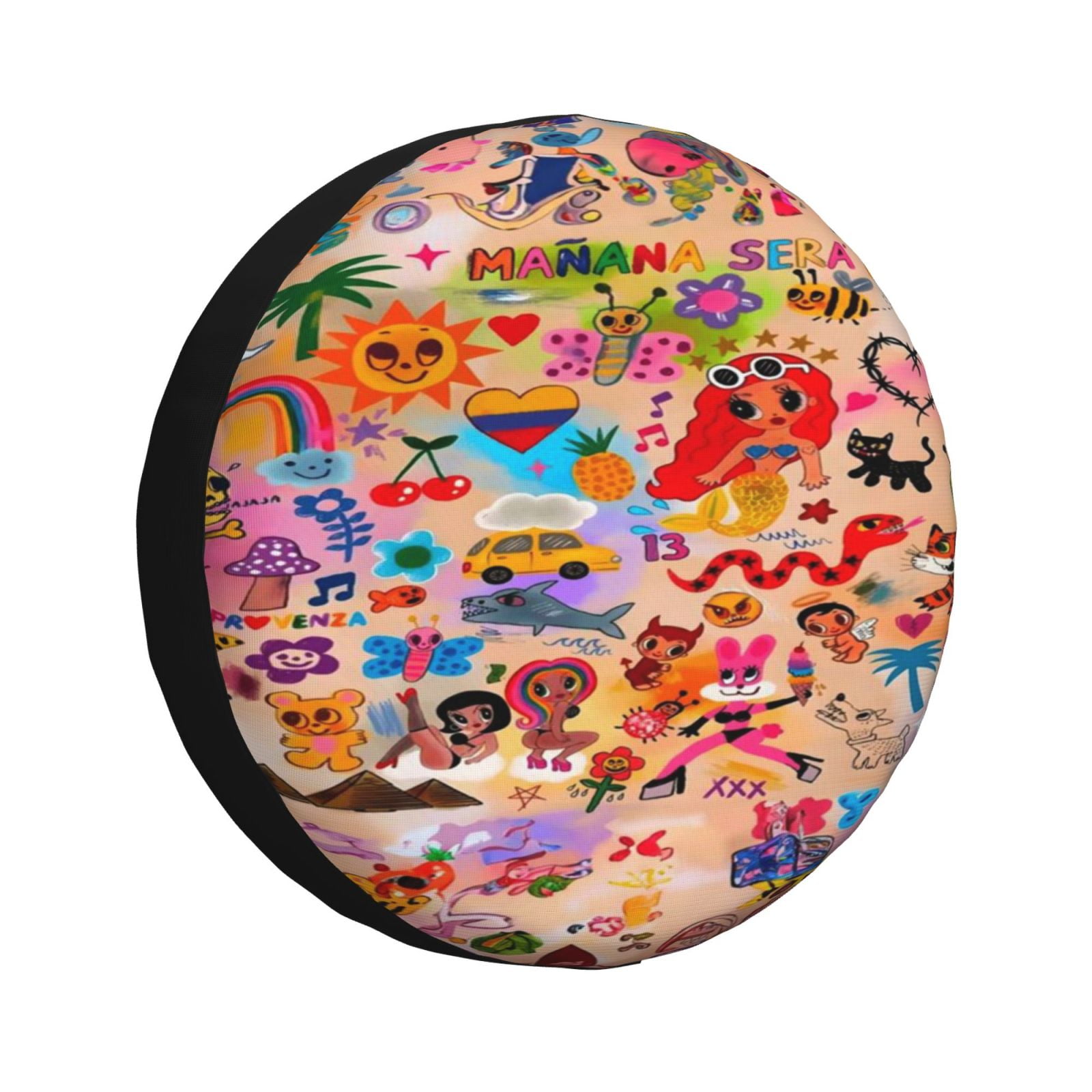 African Mud Cloth Reifenabdeckung - Stilvolle Radschoner Für SUV & Wohnmobile