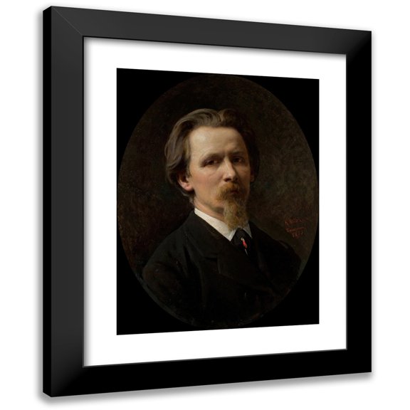 Karol Miller 11x14 Black Modern Framed Museum Art Print Titled - Self-Portrait (1875)