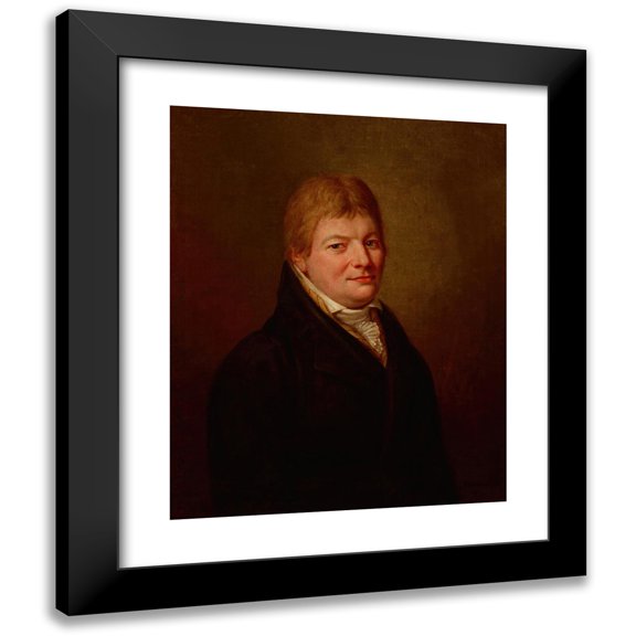 Karol Schweikart 12x14 Black Modern Framed Museum Art Print Titled - Portrait of Doctor Sej (1812)