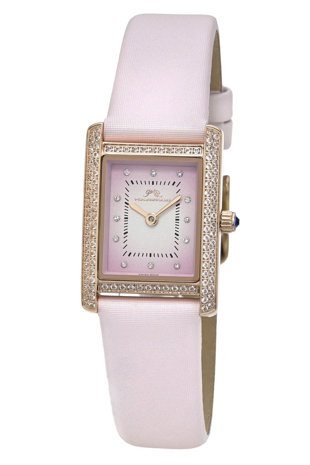 NWT Porsamo Bleu Karolina White Dial Ladies Watch Porsamo Bleu Karolina Luxury Diamond Rectangular Women main image 2