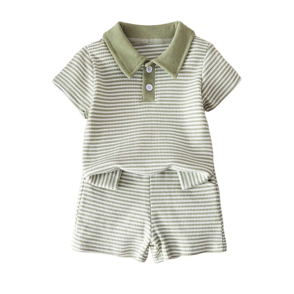 Karoyedx Baby Clothes Boy Toddler Baby Boy Golf Outfit Short Sleeve Letter Print T Shirts + Shorts Set Infant Summer Clothes Green Size,2-3 Years