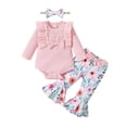 thumbnail image 1 of Karoyedx Baby Clothes Preemie Clothes Baby Girl Outfit Newborn Ribbed Romper Knitted Pants Headband Coming Home Outfits Red Size,18-24 Months, 1 of 7