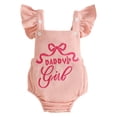 thumbnail image 1 of Karoyedx Baby Clothes Unisex Newborn Infant Baby Girl Outfit Embroidery Short Sleeve Bubble Romper Bodysuit Pink Size,3-6 Months, 1 of 6