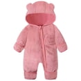 thumbnail image 1 of Karoyedx Baby Girl Clothes Fall Newborn Infant Baby Girl Bodysuit Footies Fall Winter Long Sleeve One Piece Zip Romper Pink Size,6-9 Months, 1 of 7