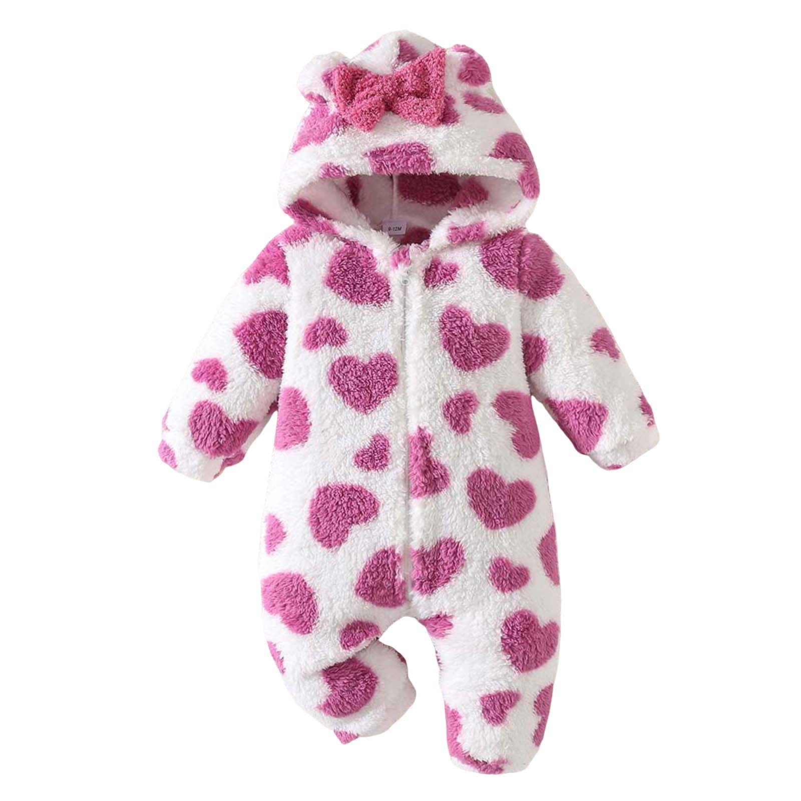 Karoyedx Baby Girl Fall Outfit Baby Girl Boy Sweater Knit Oversized Pullover Sweatshirt Romper Warm Fall Winter Clothes Outfit Newborn Hot Pink Size,0-3 Months
