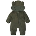 thumbnail image 1 of Karoyedx Baby Girl Fall Outfits Newborn Infant Baby Girl Bodysuit Footies Fall Winter Long Sleeve One Piece Zip Romper Green Size,9-12 Months, 1 of 7