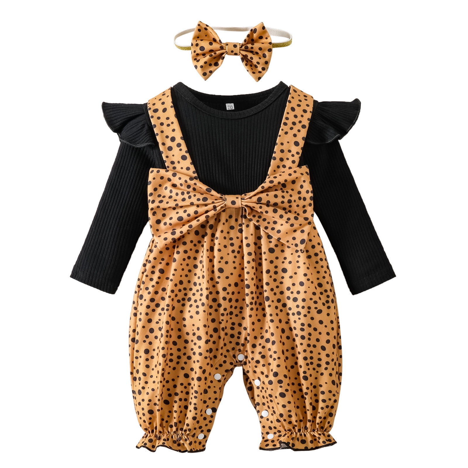 Karoyedx Baby Girl Romper Infant Girl Clothes Newborn Baby Girl Clothes Fall Winter Outfits Infant Jumpsuit Letter Print Romper Coming Home Outfit Gray Size,3-6 Months