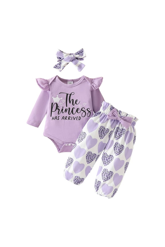 Baby Sweatsuit Baby Girl Fall Winter Clothes Knit Crewneck Sweatshirts Flare Pants Set Toddler Outfits Light Purple Size,0-3 Months