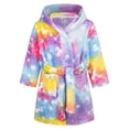 thumbnail image 1 of Karoyedx Bathrobes for Toddler Girls Boys Fleece Robe Girls Hooded Bathrobe Toddlers Soft Fuzzy Robe for Kids Multicolour Size,6-7 Years, 1 of 7