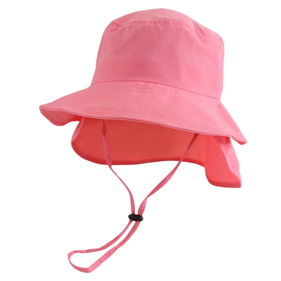 Karoyedx Beach Hat for Kids Boys Baby Sun Hat Baby Boy Hats Toddler Hat Bucket Hat for Baby Girls Infant Beach Hat with Wide Brim Kids Caps Pink Size,6-10 Years
