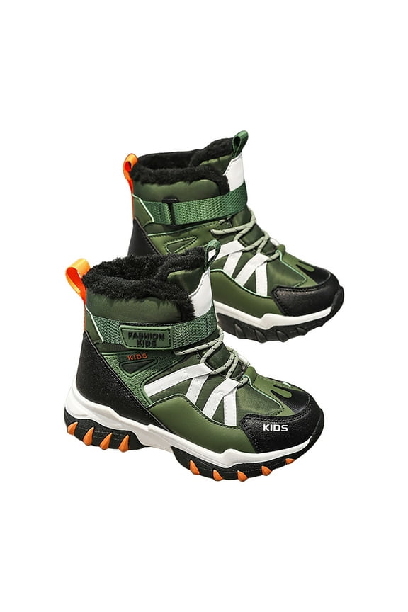 Boots for Little Girls Kids Waterproof Snow Boots Girls & Boys Warm Comfortable Non-Slip Winter Boots Green Size,5