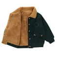 thumbnail image 1 of Karoyedx Boy Jacket Boy's Button Up Corduroy Fleece Jacket Collared Outerwear Fall Winter Clothes Green Size,5-6 Years, 1 of 8