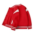 thumbnail image 1 of Karoyedx Boys Bomber Jacket With Hood Kids Baseball Jacket School Varsity Uniform Casual Sweatshirt Boys Jacket Baseball Solid Color Red Size,4-5 Years, 1 of 4