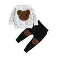 thumbnail image 1 of Karoyedx Boys Clothing Sets Toddler Baby Boy Fall Winter Clothes Crewneck Sweatshirt Long Sleeve Shirt and Pants Cute Boys Outfits Grey Size,2-3 Years, 1 of 9