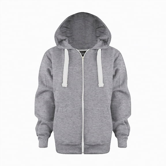 Karoyedx Boys Hoodies Boys Hoodie - Soft Fleece Sherpa Lined Zip Up Hooded Sweatshirt for Boys Grey Size,6-7 Years