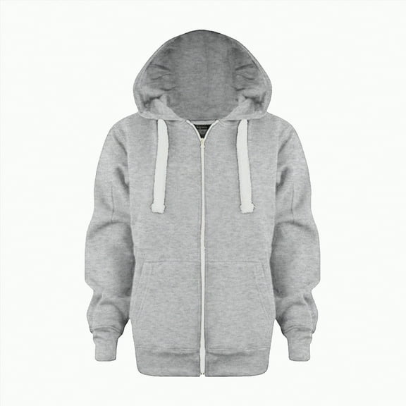 Karoyedx Boys Jackets Boys Zip up Hoodies Winter Warm Lightweight Windproof Fleece Jacket Cozy Long Sleeve Outerwear with Pockets Light Gray Size,4-5 Years