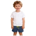 thumbnail image 1 of Karoyedx Boys' Pants Boys Summer Outdoor Shorts Lightweight Basketball Running Shorts with Drawstring Navy Size,4-5 Years, 1 of 5