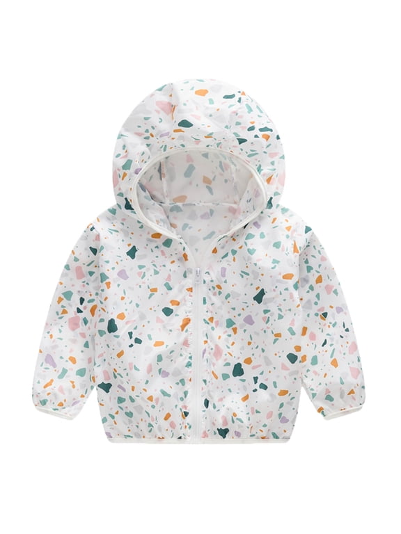 Boys Rain Coat Boys Girls Rain Jacket Lightweight Waterproof Hooded Fleece Lined Raincoat Windbreakers for Kids Green Size,2 Years